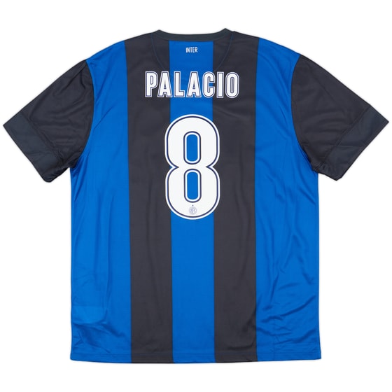 2012-13 Inter Milan Home Shirt Palacio #8 - 9/10 - (XL)