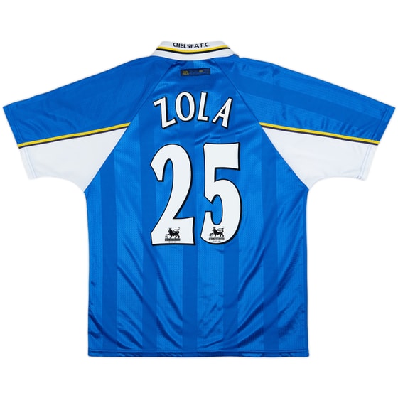 1997-99 Chelsea Home Shirt Zola #25 - 8/10 - (L)
