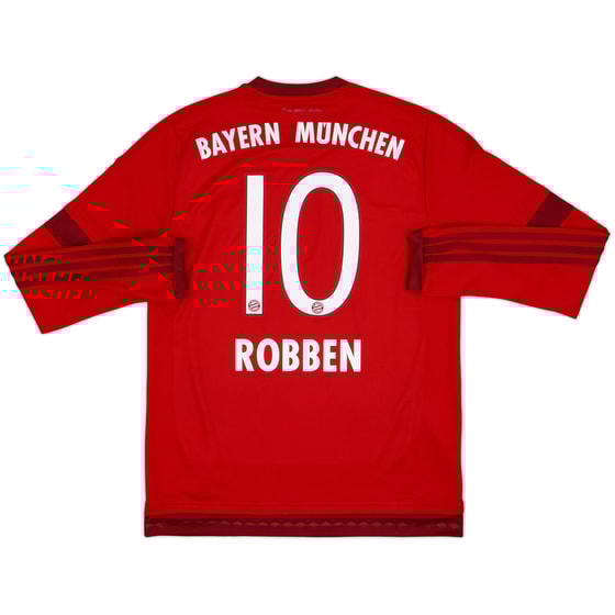 2015-16 Bayern Munich Home L/S Shirt Robben #10 - 9/10 - (M)
