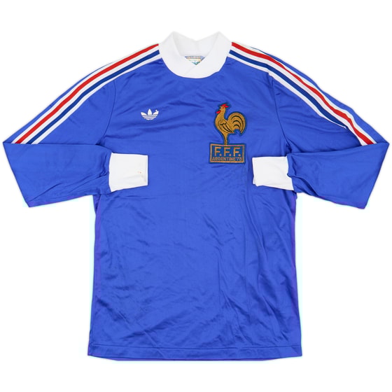 1978-80 France World Cup Home L/S Shirt - 8/10 - (S)