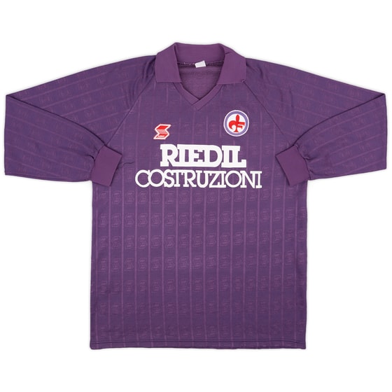 1988-90 Fiorentina Match Issue Home L/S Shirt #6