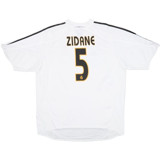 2004-05 Real Madrid Home Shirt Zidane #5 - 5/10 - (XXL)