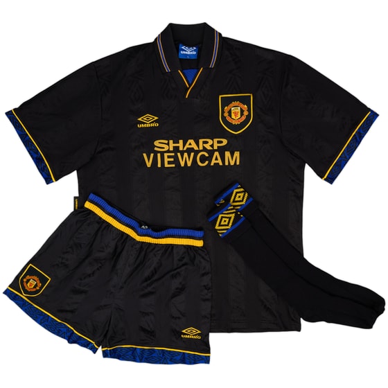 1993-95 Manchester United Away Full Kit - 8/10 - (XL)