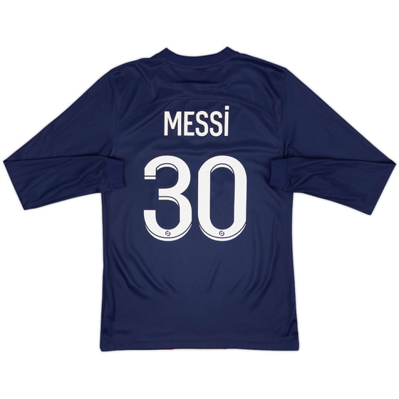 2022-23 Paris Saint-Germain Home L/S Shirt Messi #30 - 8/10 - (S)