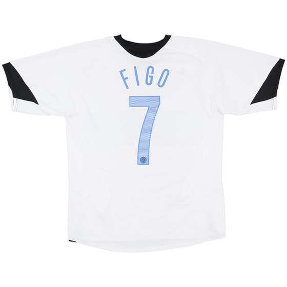 2005-06 Inter Milan Away Shirt Figo #7 - 7/10 - (L)
