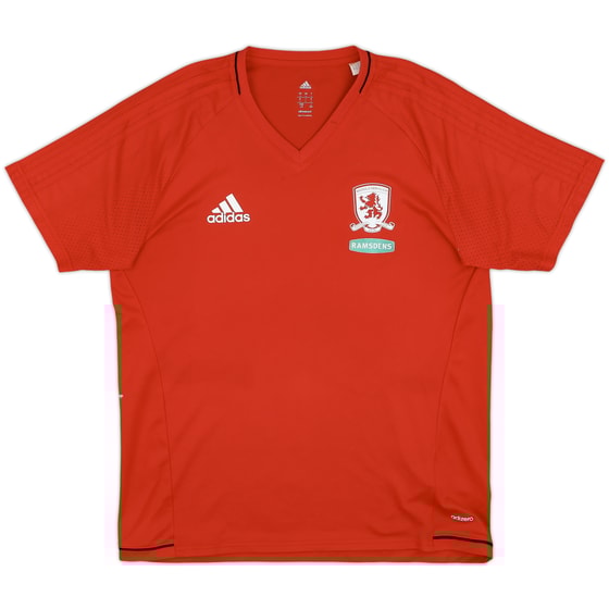 2017-18 Middlesbrough adizero Training Shirt - 8/10 - (L)