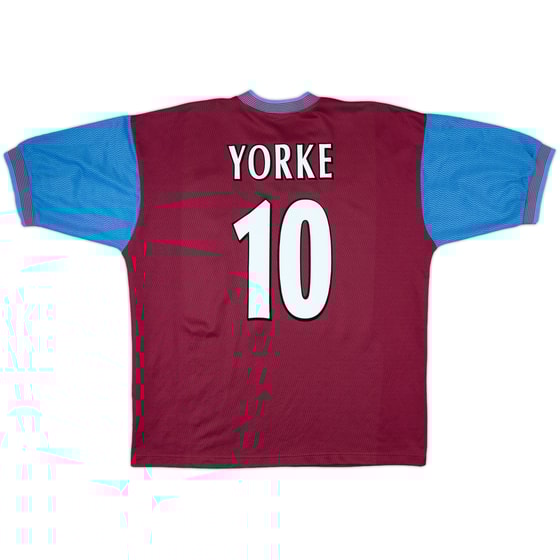 1997-98 Aston Villa Home Shirt Yorke #10 - 8/10 - (XL)