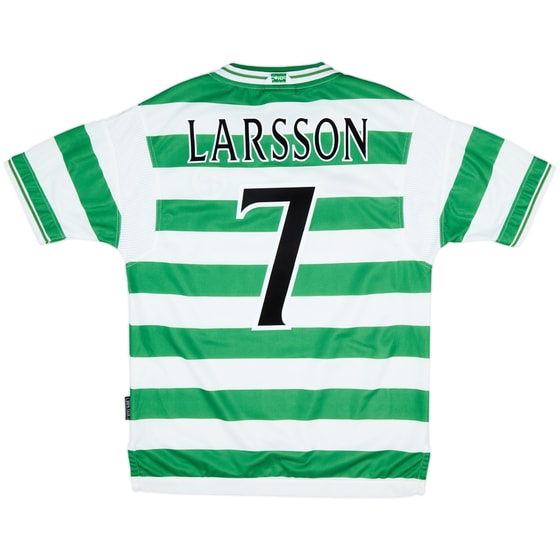 1999-01 Celtic Home Shirt Larsson #7 - 7/10 - (M)