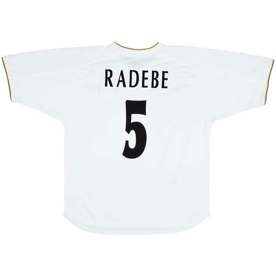 2000-02 Leeds United Home Shirt Radebe #5 - 8/10 - (L)