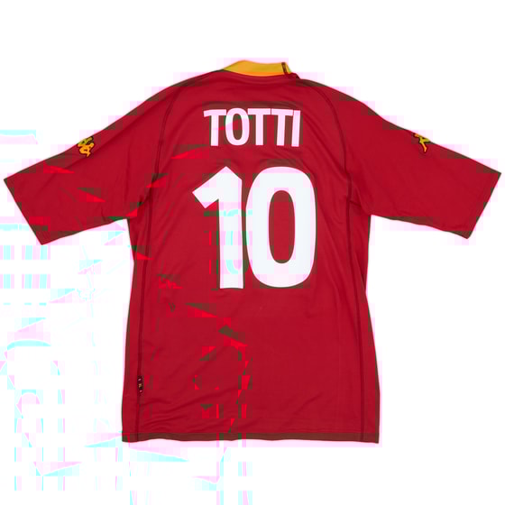2000-01 Roma Home Shirt Totti #10 - 8/10 - (XL)