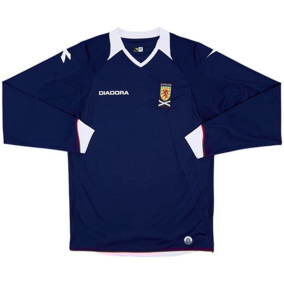 2008-09 Scotland Home L/S Shirt - 10/10 - (M)