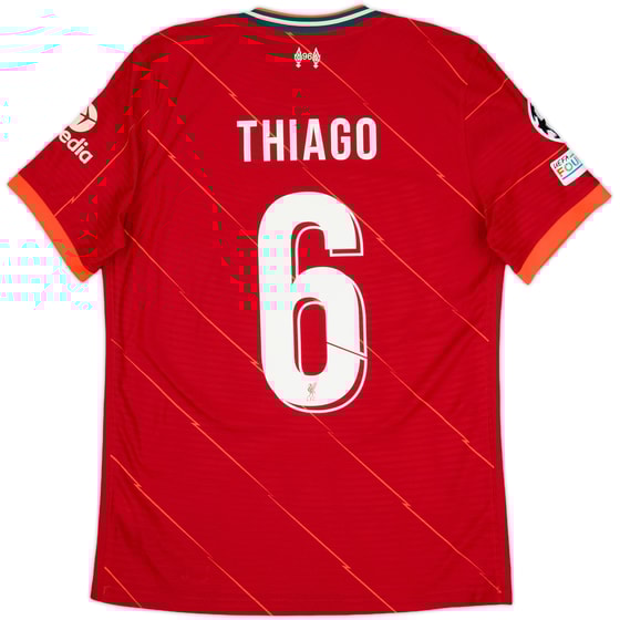 2021-22 Liverpool Authentic Home Shirt Thiago #6 - 9/10 - (M)
