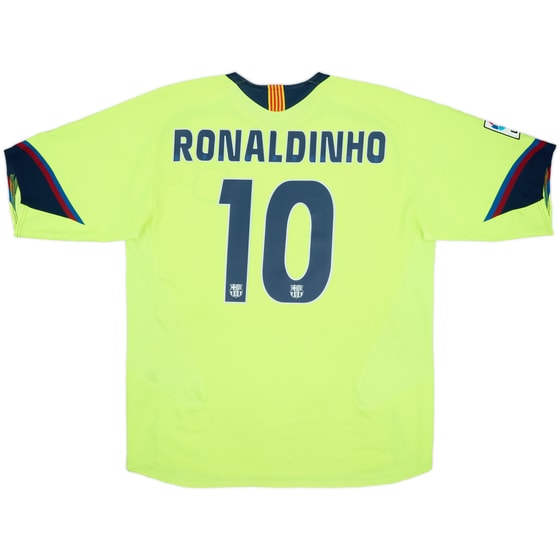 2005-06 Barcelona Away Shirt Ronaldinho #10 - 8/10 - (XL)