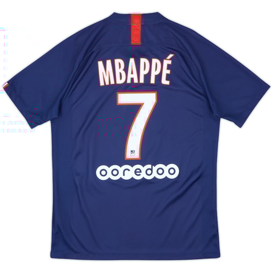 2019-20 Paris Saint-Germain Home Shirt Mbappe #7 - 7/10 - (M)