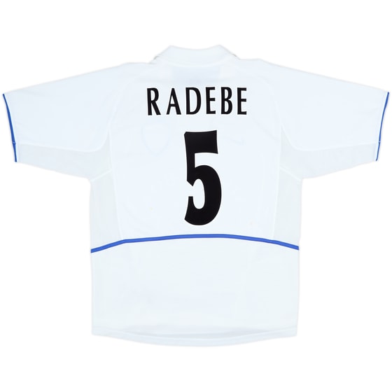 2002-03 Leeds United Home Shirt Radebe #5 - 7/10 - (M)