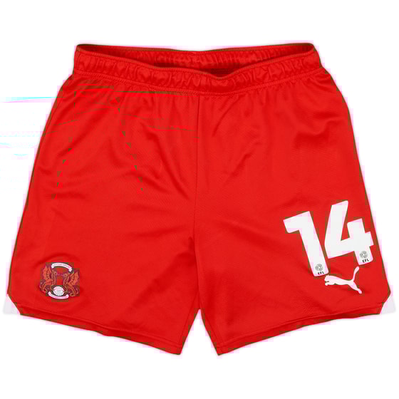 2022-23 Leyton Orient Player Issue Home Shorts #14 (Moncur) - 9/10 - (M)