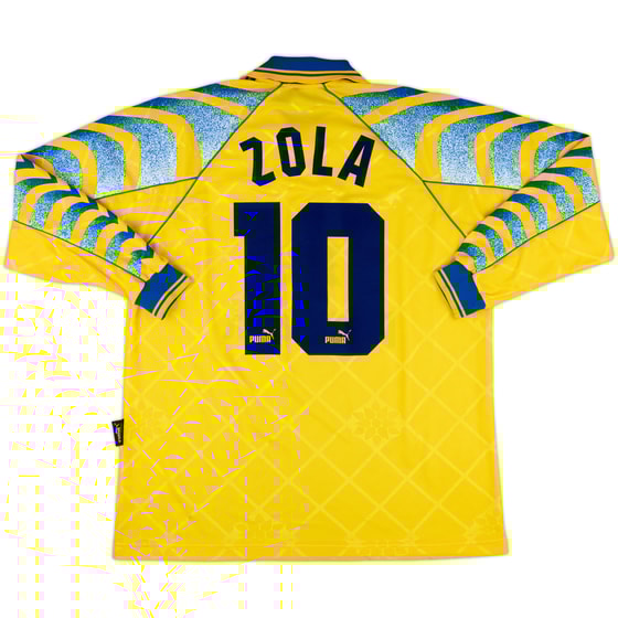 1995-96 Parma Third L/S Shirt Zola #10 - 8/10 - (L)