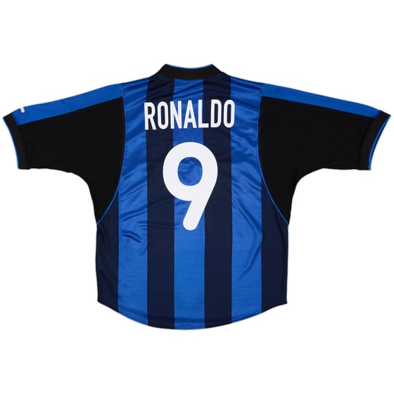 2000-01 Inter Milan Home Shirt Ronaldo #9 - 7/10 - (L)