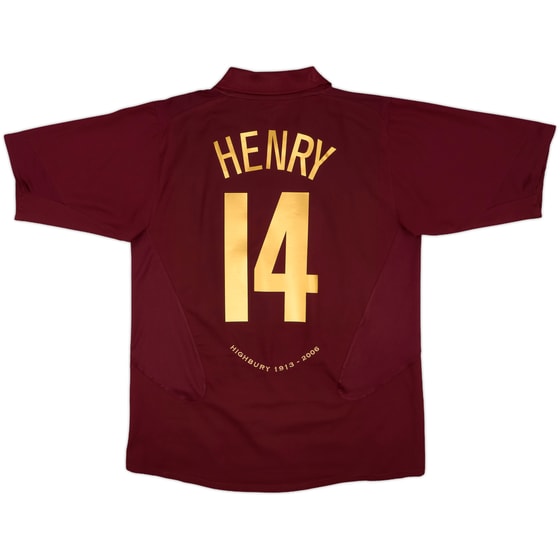 2005-06 Arsenal Home Shirt Henry #14 - 8/10 - (L)