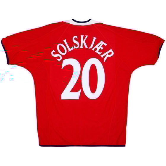 2000-02 Norway Home Shirt Solskjaer #20 - 8/10 - (L)