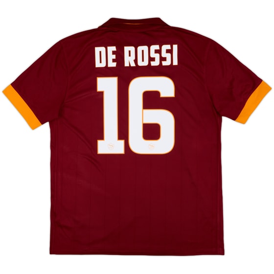 2014-15 Roma Home Shirt De Rossi #16 - 9/10 - (L)