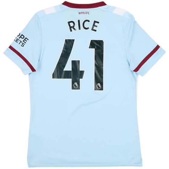 2021-22 West Ham Away Shirt Rice #41 - 6/10 - (M)