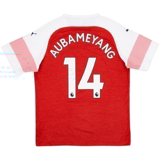 2018-19 Arsenal Home Shirt Aubameyang #14 - 6/10 - (L)