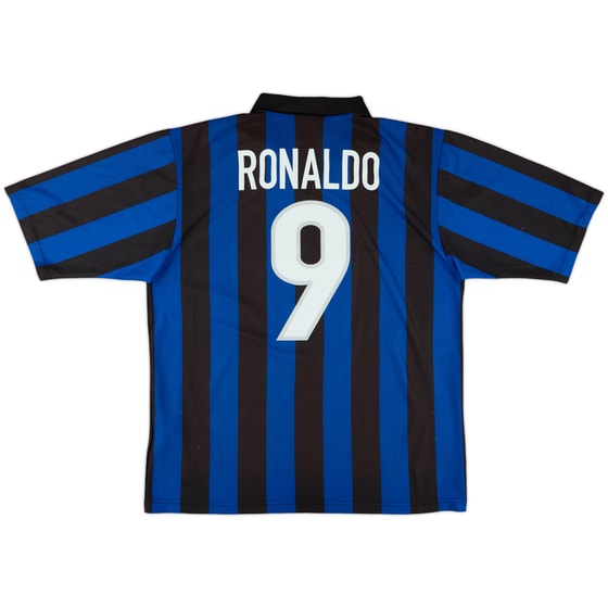 1998-99 Inter Milan Basic Home Shirt Ronaldo #9 - 7/10 - (L)