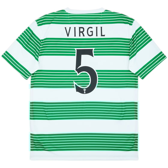 2013-15 Celtic Home Shirt Virgil #5 - 9/10 - (M)