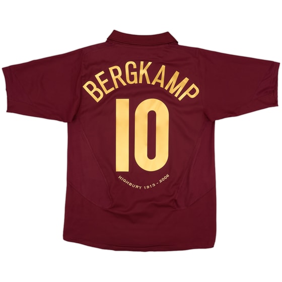 2005-06 Arsenal Home Shirt Bergkamp #10 - 8/10 - (M)