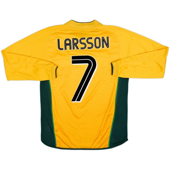 2002-03 Celtic Away L/S Shirt Larsson #7 - 8/10 - (S)
