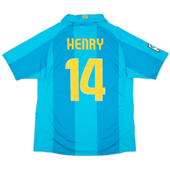 2007-09 Barcelona Away Shirt Henry #14 - 7/10 - (L)