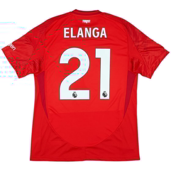 2024-25 Nottingham Forest Match Issue Home Shirt Elanga #21