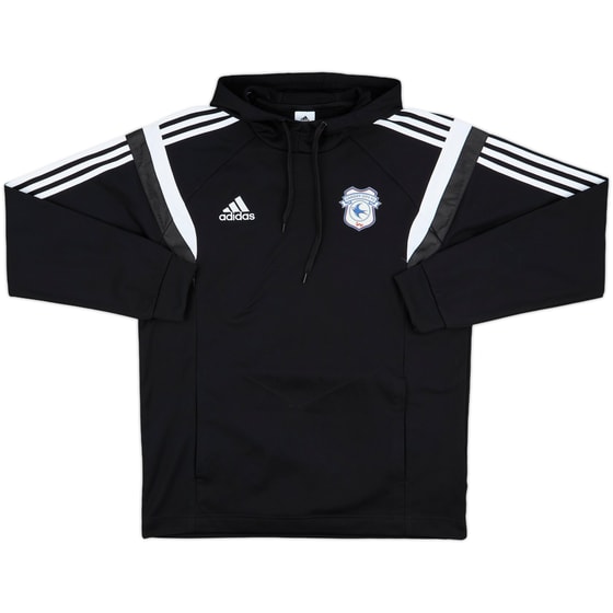 2014-15 Cardiff City adidas Hooded Sweat Top - 8/10 - (L)