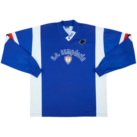 1996-97 Sampdoria Asics Training L/S Shirt - 8/10 - (XXL)