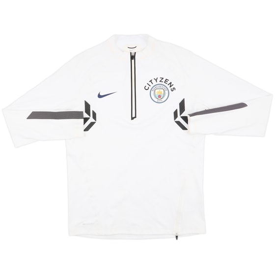 2018-19 Manchester City Player Issue Nike Aeroshield 1/4 Zip Sweat Top - 8/10 - (M)