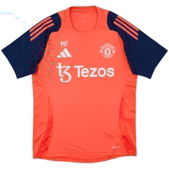 2024-25 Manchester United Staff Issue adidas Training Shirt 'MF' - 9/10 - (M)
