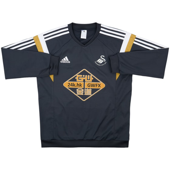 2014-15 Swansea City adidas Sweat Top - 9/10 - (L)