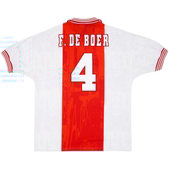 1996-97 Ajax Home Shirt F.DeBoer #4 - 8/10 - (XL)