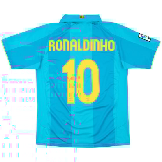 2007-09 Barcelona Away Shirt Ronaldinho #10 - 9/10 - (M)
