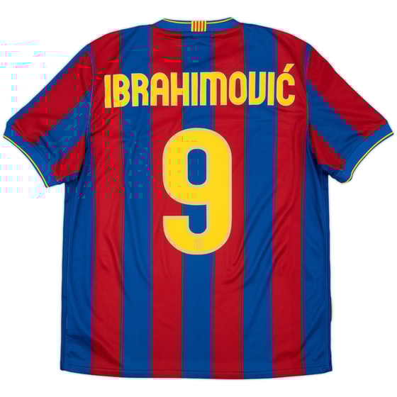 2009-10 Barcelona Home Shirt Ibrahimovic #9 - 9/10 - (M)