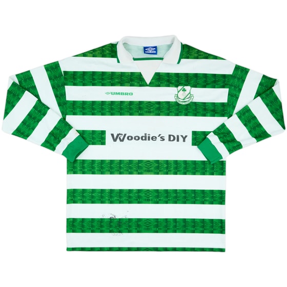 1998-99 Shamrock Rovers Match Issue Home L/S Shirt #9
