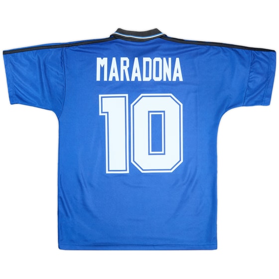 1994-97 Argentina Away Shirt Maradona #10 - 7/10 - (M)