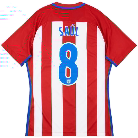 2016-17 Atletico Madrid Authentic Home Shirt Saul #8 (L)
