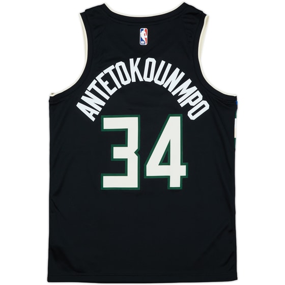 2019-20 Milwaukee Bucks Antetokounmpo #34 Nike Swingman Alternate Jersey - 9/10 - (M)