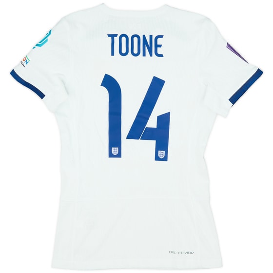 2023 England Women's Player Issue Nations League Home Shirt Toone #14