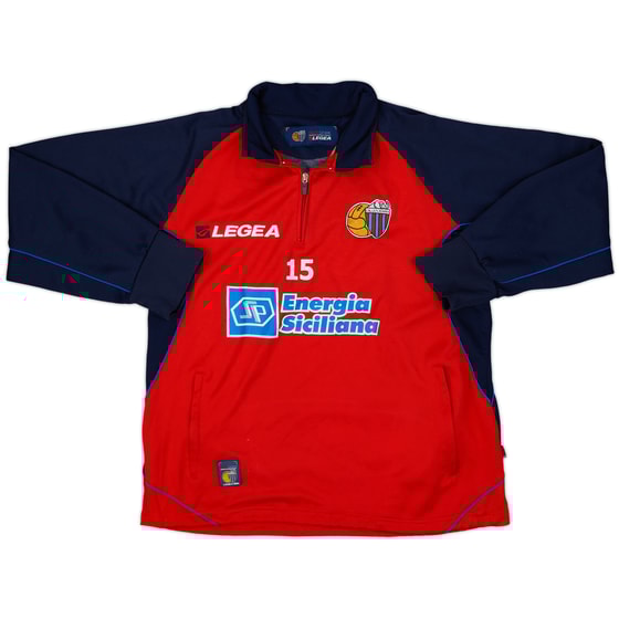 2006-07 Catania Legea Player Issue 1/4 Zip Track Jacket #15 - 7/10 - (L)