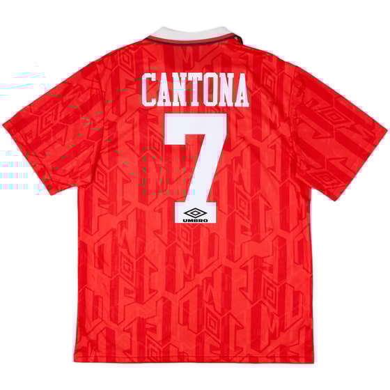 1992-94 Manchester United Home Shirt Cantona #7 - 8/10 - (L)