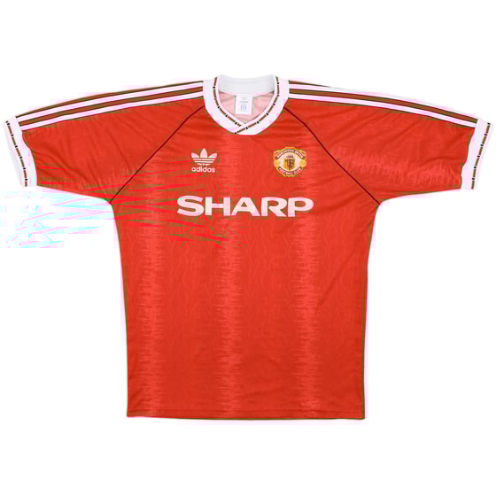 1990-92 Manchester United Home Shirt - 7/10 - (M|L)