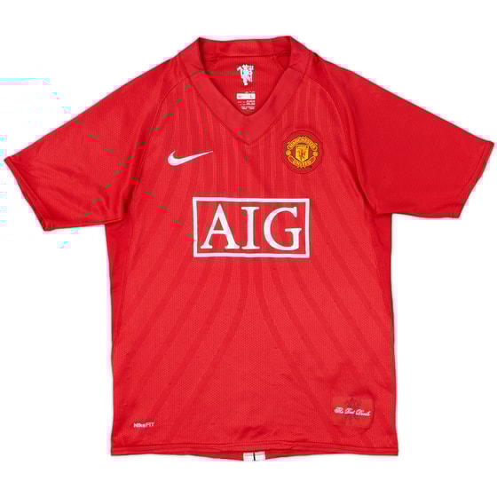 2007-09 Manchester United Home Shirt - 5/10 - (L.Boys)